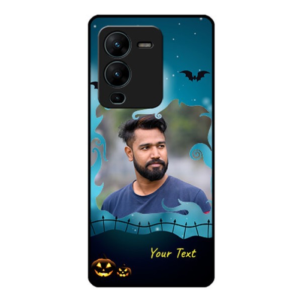 Vivo V25 Pro 5G Custom Glass Phone Case - Halloween frame design