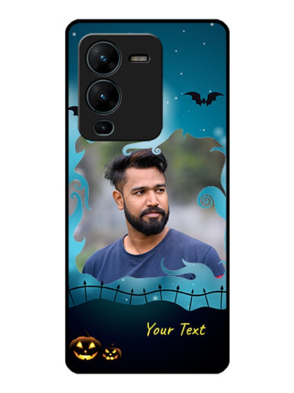 Custom Vivo V25 Pro 5G Custom Glass Phone Case - Halloween frame design