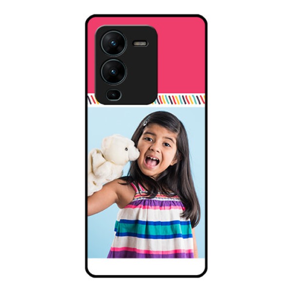 Vivo V25 Pro 5G Personalized Glass Phone Case - Line art design