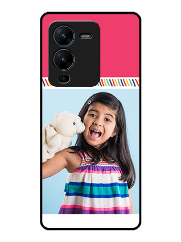 Custom Vivo V25 Pro 5G Personalized Glass Phone Case - Line art design