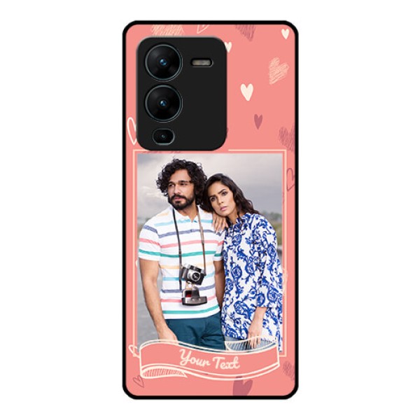 Vivo V25 Pro 5G Custom Glass Phone Case - Love doodle art Design