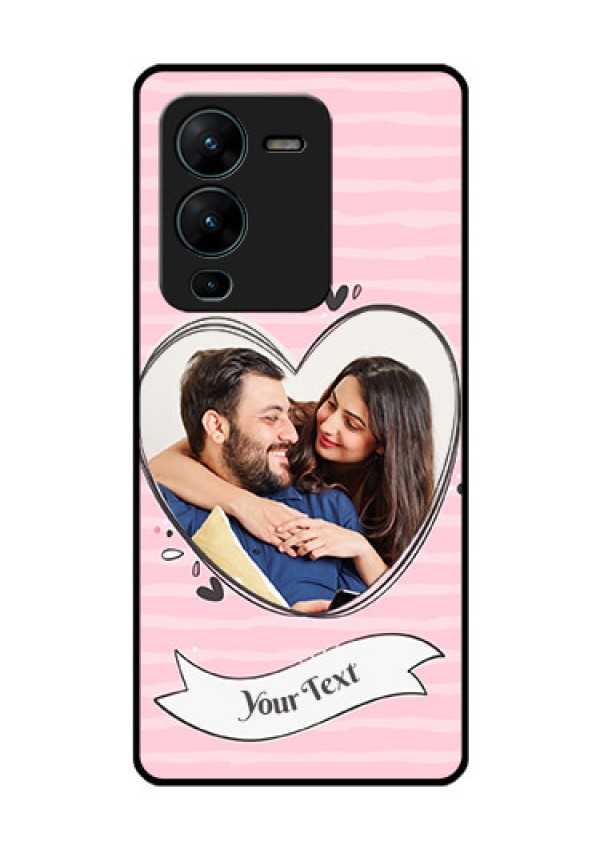 Vivo V25 Pro 5G Custom Glass Phone Case - Vintage Heart Design