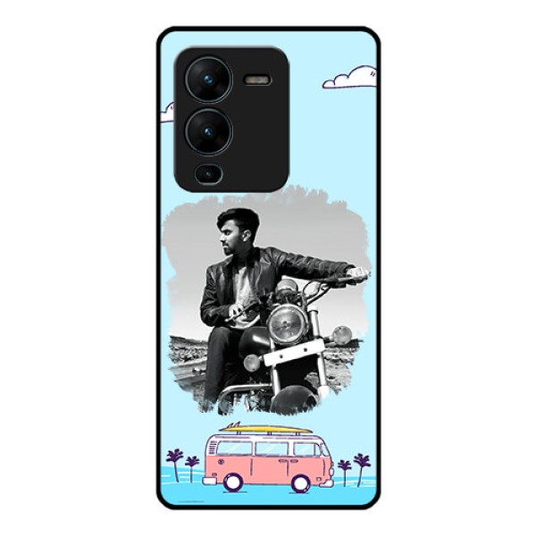Vivo V25 Pro 5G Photo Printing on Glass Case - Travel & Adventure Design