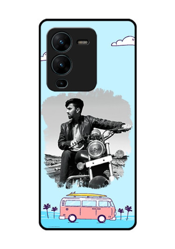 Vivo V25 Pro 5G Photo Printing on Glass Case - Travel & Adventure Design