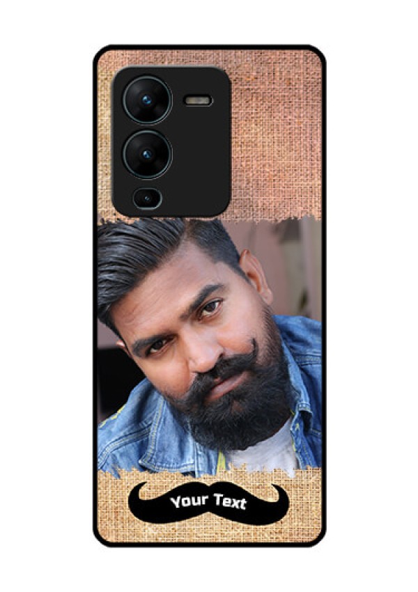 Vivo V25 Pro 5G Personalized Glass Phone Case - with Texture Design