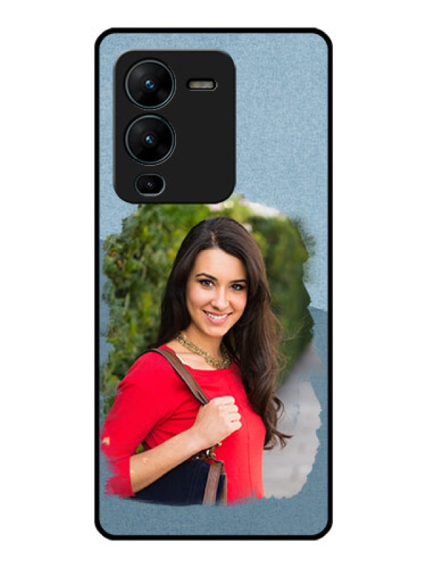 Custom Vivo V25 Pro 5G Custom Glass Mobile Case - Grunge Line Art Design