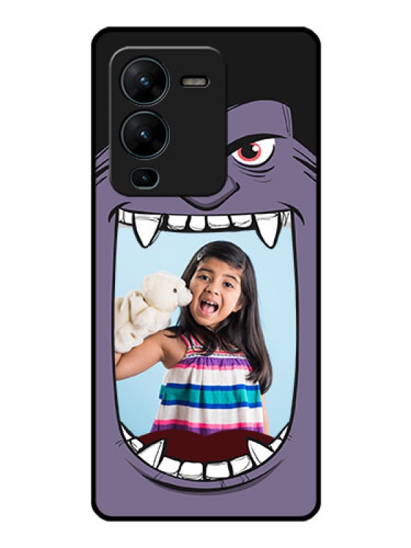 Custom Vivo V25 Pro 5G Custom Glass Phone Case - Angry Monster Design