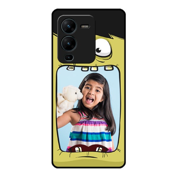 Vivo V25 Pro 5G Personalized Glass Phone Case - Cartoon monster back case Design