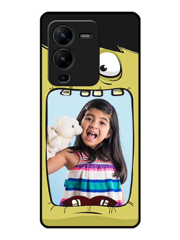 Custom Vivo V25 Pro 5G Personalized Glass Phone Case - Cartoon monster back case Design