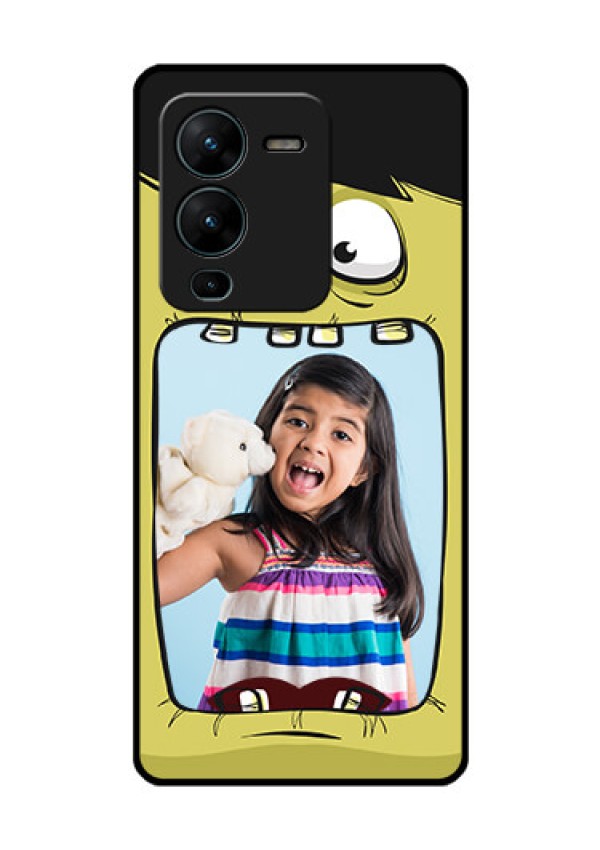 Vivo V25 Pro 5G Personalized Glass Phone Case - Cartoon monster back case Design