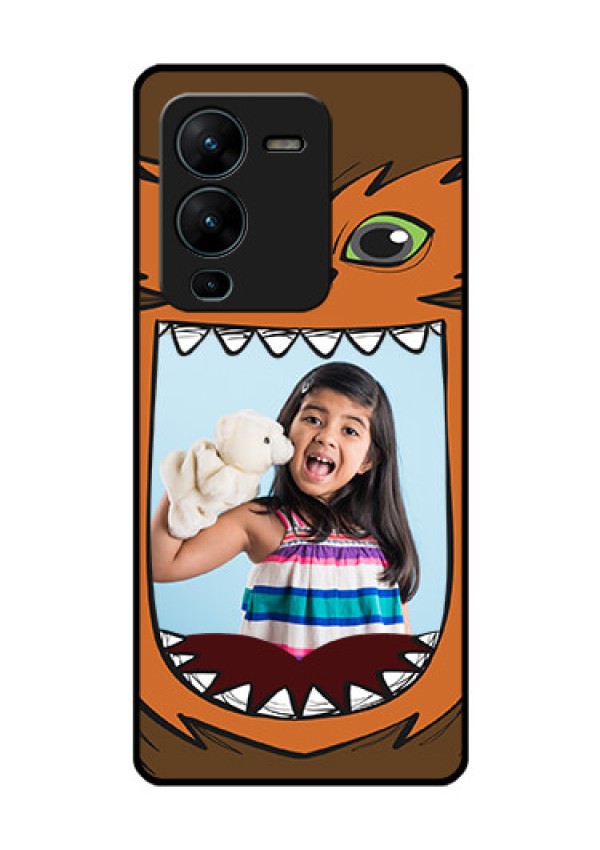 Vivo V25 Pro 5G Photo Printing on Glass Case - Owl Monster Back Case Design