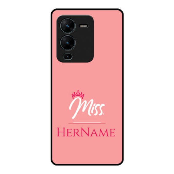 Vivo V25 Pro 5G Custom Glass Phone Case Mrs with Name