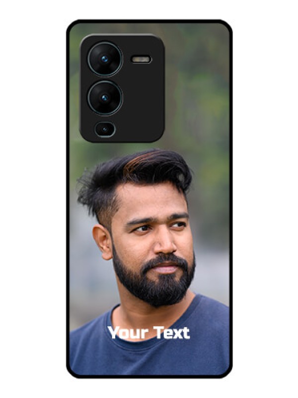 Custom Vivo V25 Pro 5G Glass Mobile Cover: Photo with Text