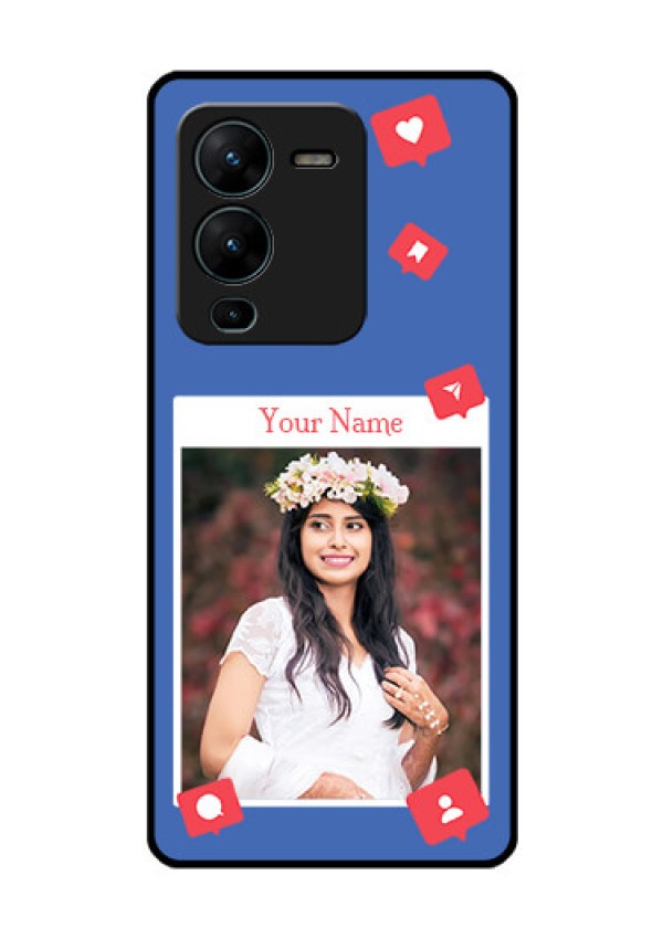 Vivo V25 Pro 5G Custom Glass Phone Case - Like Share And Comment Design