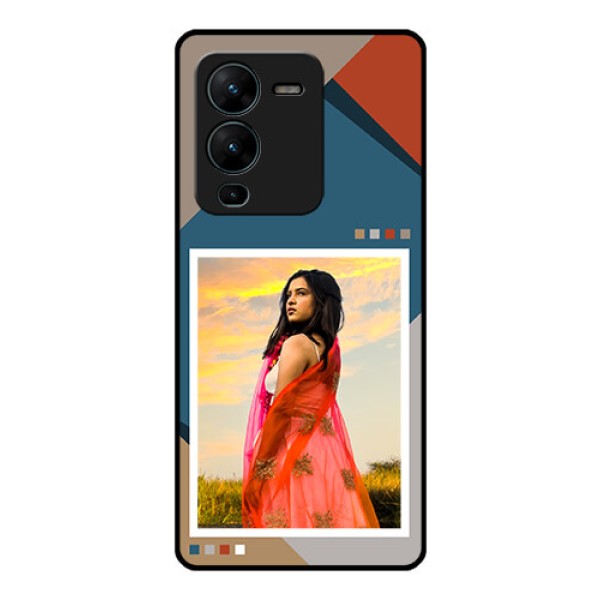 Vivo V25 Pro 5G Personalized Glass Phone Case - Retro color pallet Design