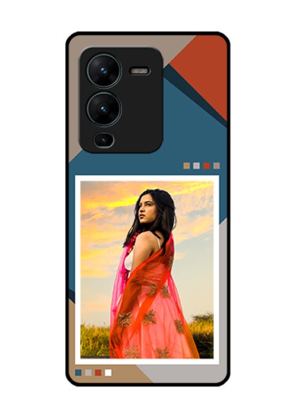 Vivo V25 Pro 5G Personalized Glass Phone Case - Retro color pallet Design