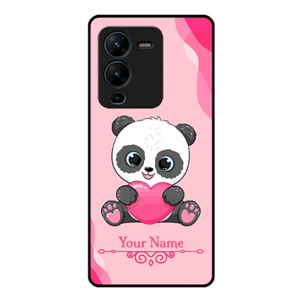 Vivo V25 Pro 5G Custom Glass Mobile Case - Cute Panda Design
