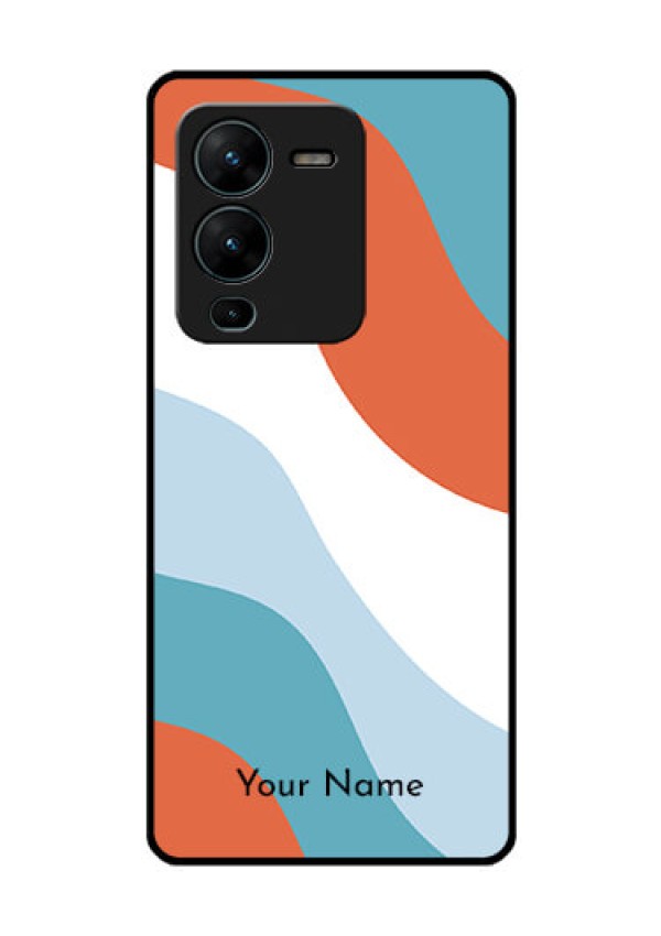 Vivo V25 Pro 5G Custom Glass Mobile Case - coloured Waves Design