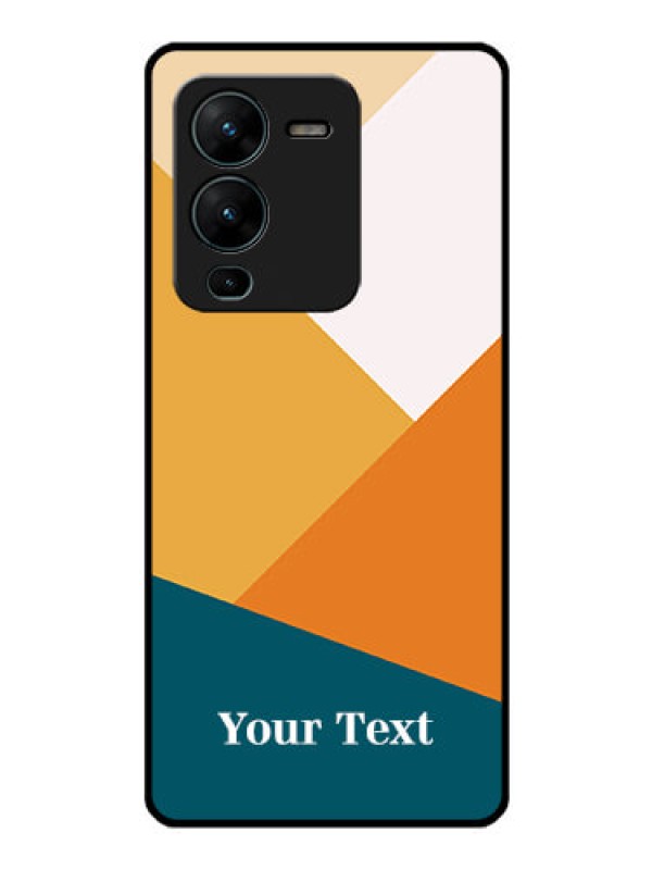 Custom Vivo V25 Pro 5G Personalized Glass Phone Case - Stacked Multi-colour Design