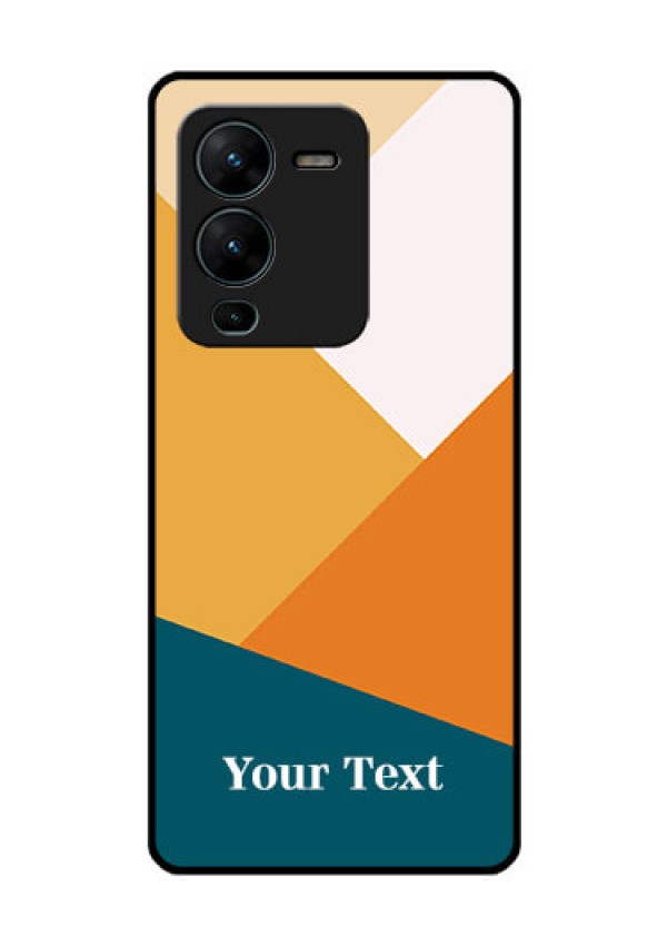 Vivo V25 Pro 5G Personalized Glass Phone Case - Stacked Multi-colour Design