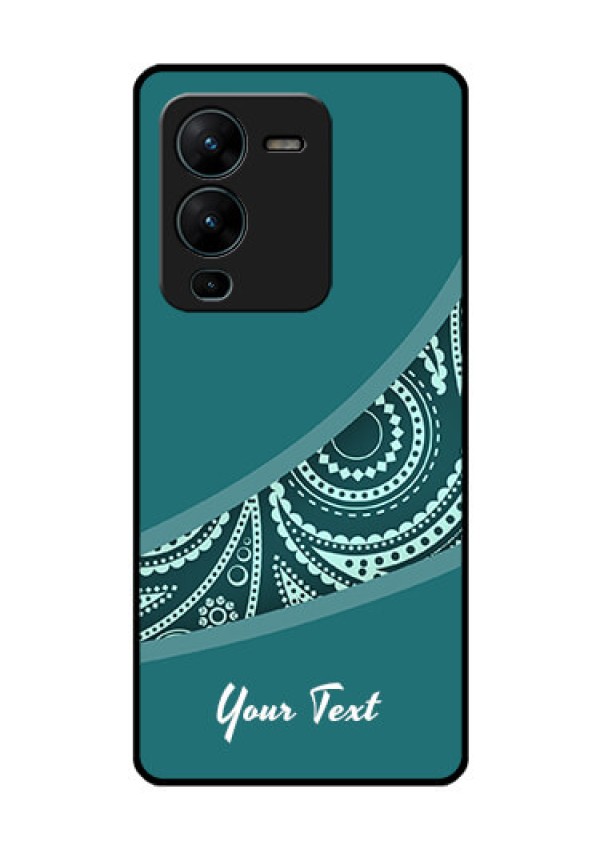 Vivo V25 Pro 5G Photo Printing on Glass Case - semi visible floral Design