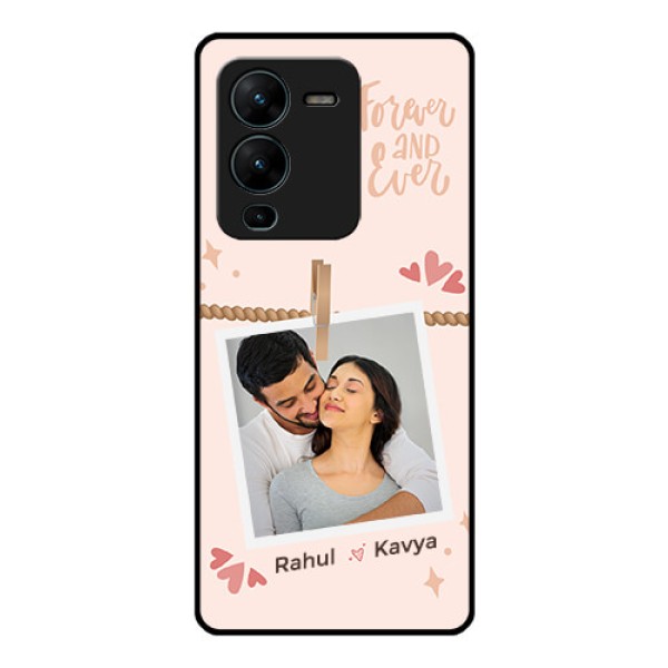 Vivo V25 Pro 5G Custom Glass Phone Case - Forever and ever love Design