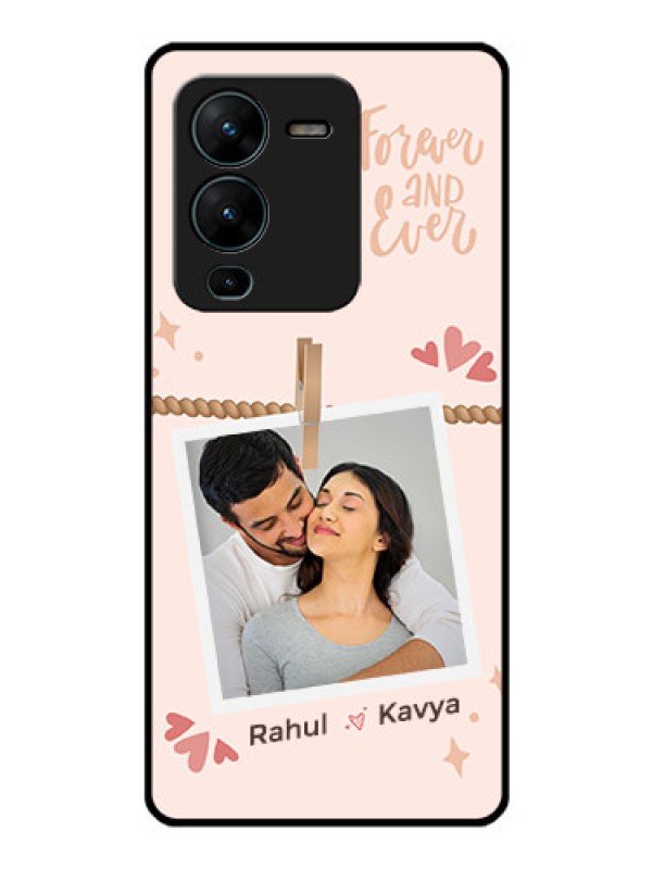 Custom Vivo V25 Pro 5G Custom Glass Phone Case - Forever and ever love Design