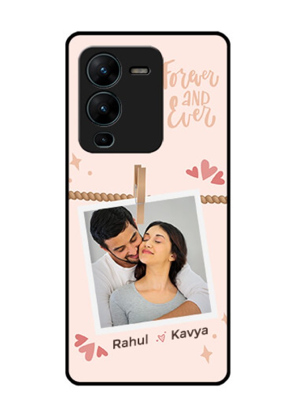 Vivo V25 Pro 5G Custom Glass Phone Case - Forever and ever love Design