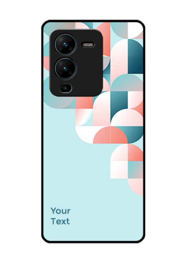 Vivo V25 Pro 5G Custom Glass Phone Case - Stylish Semi-circle Pattern Design