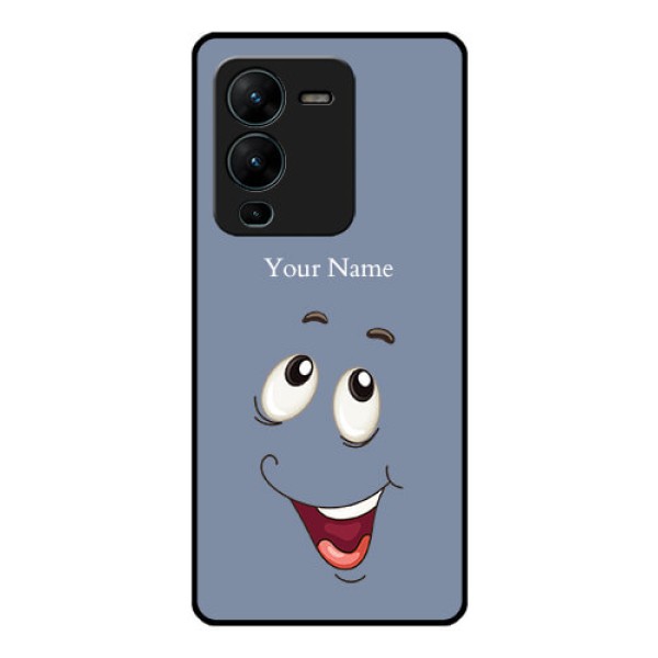Vivo V25 Pro 5G Photo Printing on Glass Case - Laughing Cartoon Face Design