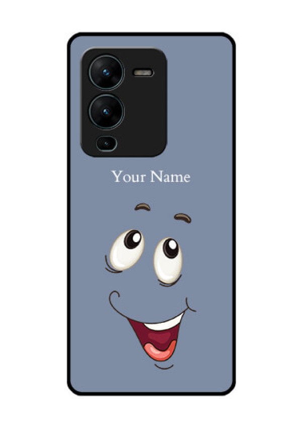 Vivo V25 Pro 5G Photo Printing on Glass Case - Laughing Cartoon Face Design