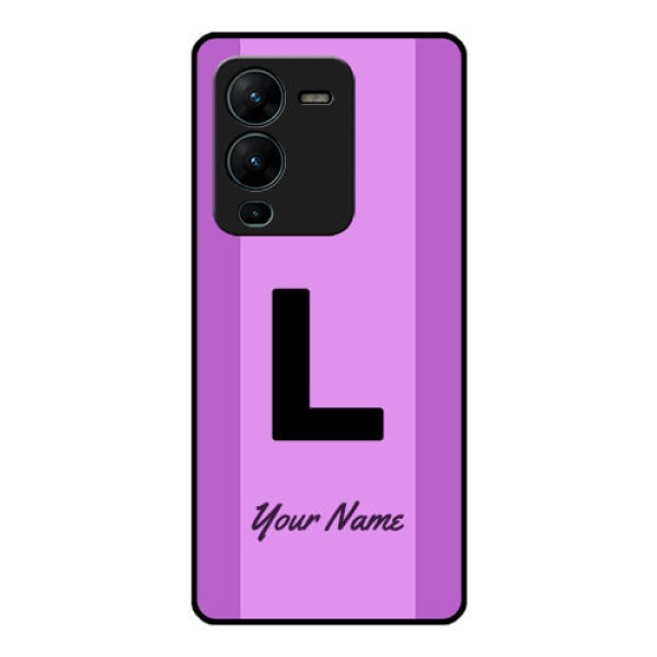 Vivo V25 Pro 5G Custom Glass Phone Case - Tricolor custom text Design
