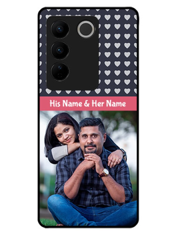 Custom Vivo V27 Pro 5G Custom Glass Mobile Case - Love Symbols Design