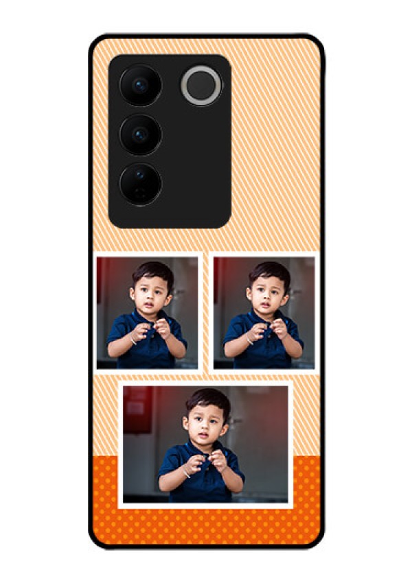 Vivo V27 Pro 5G Photo Printing on Glass Case - Bulk Photos Upload Design