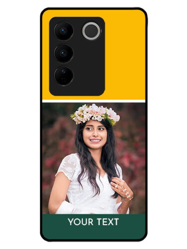 Custom Vivo V27 Pro 5G Photo Printing on Glass Case - Love You Design