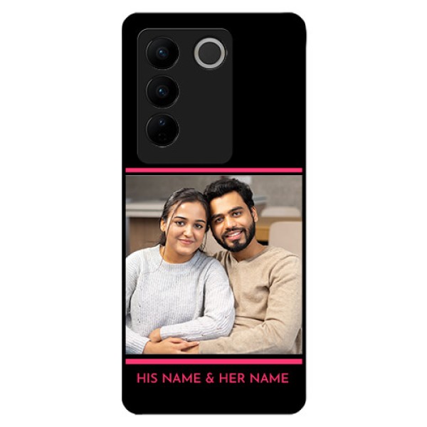 Vivo V27 Pro 5G Custom Glass Mobile Case - with Add Text Design