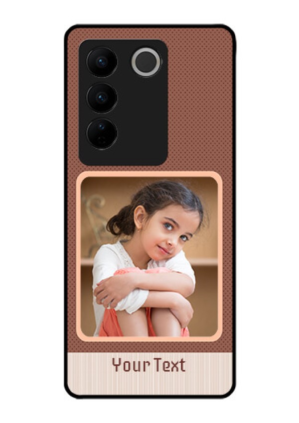 Vivo V27 Pro 5G Custom Glass Phone Case - Simple Pic Upload Design