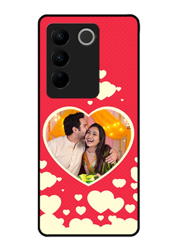 Vivo V27 Pro 5G Custom Glass Mobile Case - Love Symbols Phone Cover Design