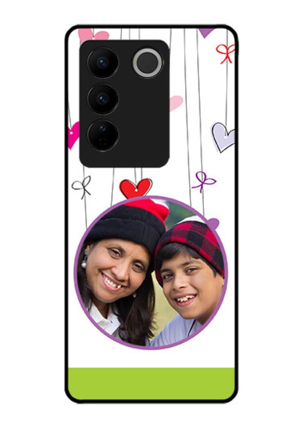 Vivo V27 Pro 5G Photo Printing on Glass Case - Cute Kids Phone Case Design