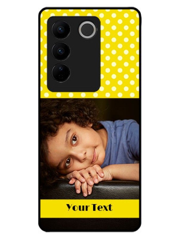Custom Vivo V27 Pro 5G Custom Glass Phone Case - Bright Yellow Case Design