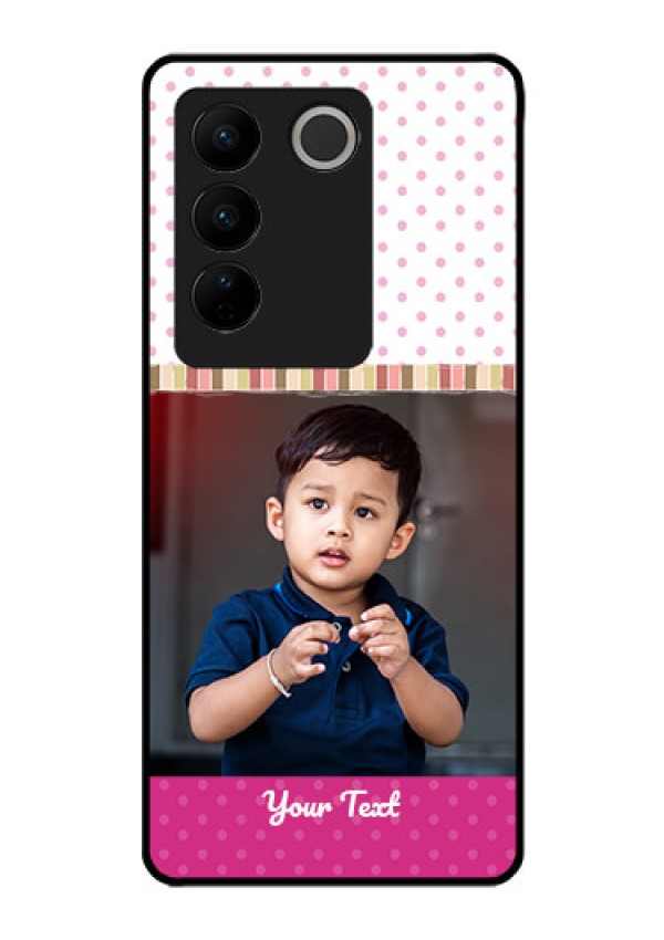 Vivo V27 Pro 5G Photo Printing on Glass Case - Cute Girls Cover Design