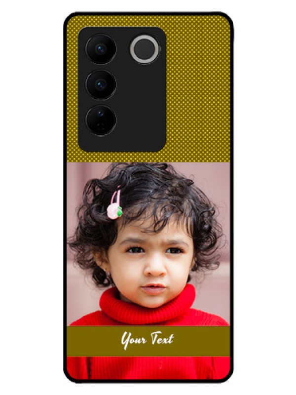 Custom Vivo V27 Pro 5G Custom Glass Phone Case - Simple Green Color Design