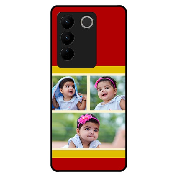 Vivo V27 Pro 5G Custom Glass Mobile Case - Multiple Pic Upload Design