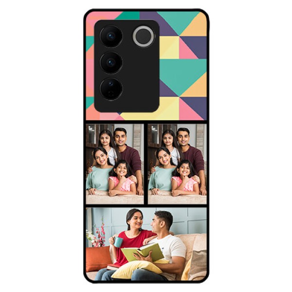 Vivo V27 Pro 5G Custom Glass Phone Case - Bulk Pic Upload Design