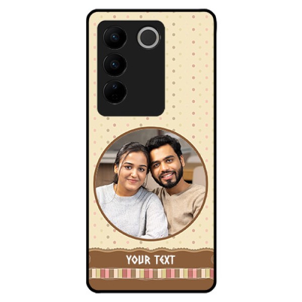 Vivo V27 Pro 5G Custom Glass Mobile Case - Brown Dotted Mobile Case Design Vivo V27 Pro 5G Custom Glass Mobile Case - Brown Dotted Mobile Case Design