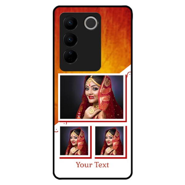 Vivo V27 Pro 5G Custom Glass Phone Case - Wedding Memories Design