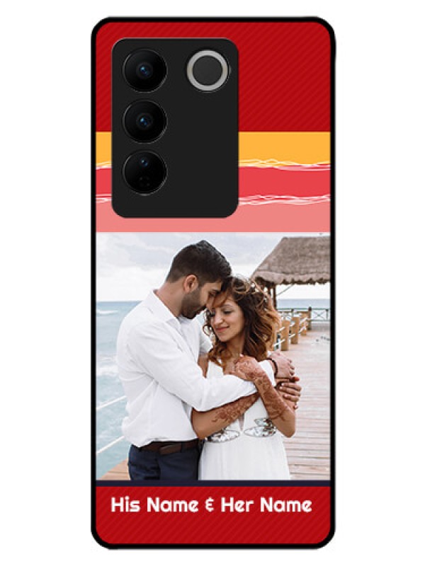 Custom Vivo V27 Pro 5G Custom Glass Mobile Case - Colorful Case Design