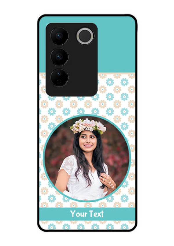 Vivo V27 Pro 5G Custom Glass Mobile Case - Beautiful Flowers Design