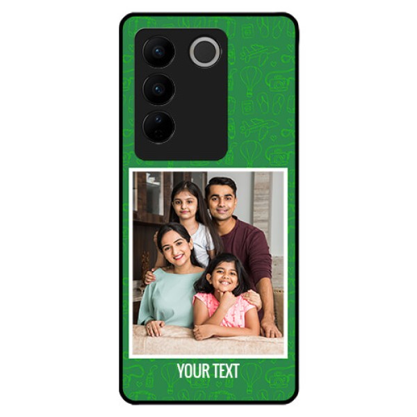 Vivo V27 Pro 5G Personalized Glass Phone Case - Picture Upload Design