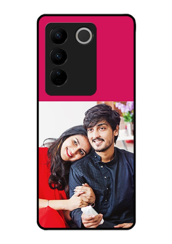 Vivo V27 Pro 5G Custom Glass Mobile Case - Anniversary Cover Design